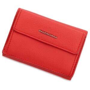 Balenciaga Essential Compact Leather Tri fold Wallet